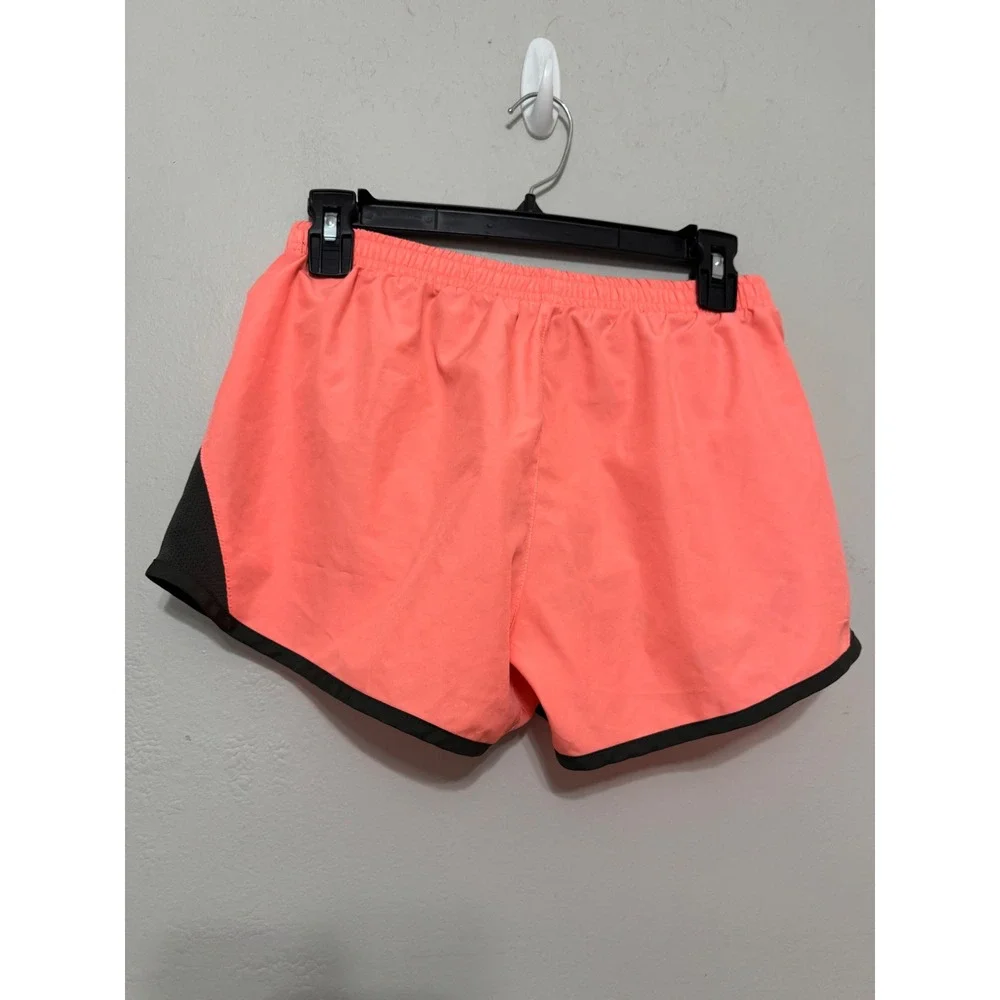 Nike Tempo Running Shorts Womens Small Coral Pink Grey Mesh Athletic Gym Workout
